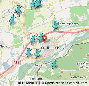 Mappa Via della Stanga, 34072 Gradisca d'Isonzo GO, Italia (2.09333)