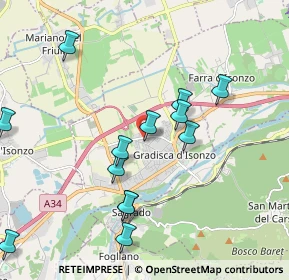 Mappa Via della Stanga, 34072 Gradisca d'Isonzo GO, Italia (2.08154)