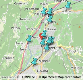 Mappa Via A. Prato, 38068 Rovereto TN, Italia (1.57)