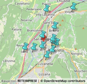 Mappa Via Giovanni Battista a Prato, 38068 Rovereto TN, Italia (1.45083)