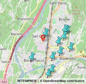Mappa Via Giovanni Battista a Prato, 38068 Rovereto TN, Italia (1.09)
