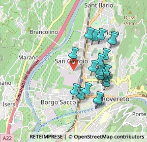 Mappa Via Giovanni Battista a Prato, 38068 Rovereto TN, Italia (0.8205)
