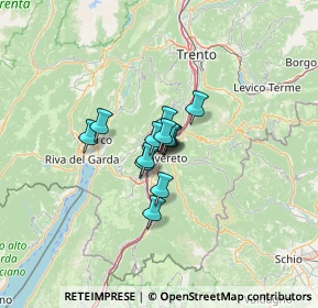 Mappa Via A. Prato, 38068 Rovereto TN, Italia (6.14462)