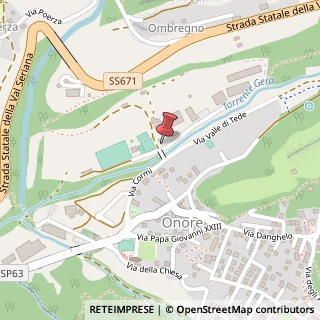 Mappa Via Rovena, 289, 24020 Onore, Bergamo (Lombardia)