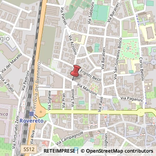 Mappa Via Alessandro Manzoni, 24, 38068 Rovereto, Trento (Trentino-Alto Adige)