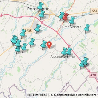 Mappa Via Antonio Meucci, 33082 Azzano Decimo PN, Italia (5.1255)