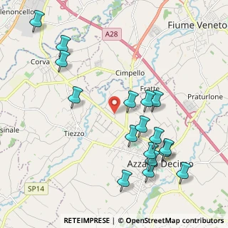 Mappa Via Umberto Badanai, 33082 Azzano decimo PN, Italia (2.25353)