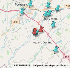 Mappa Via Umberto Badanai, 33082 Azzano decimo PN, Italia (3.76833)