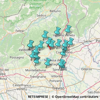 Mappa Via Chisini, 31053 Pieve di Soligo TV, Italia (10.6685)
