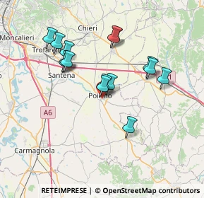 Mappa Via Caduti Di Nassiriya, 10046 Poirino TO, Italia (6.61667)