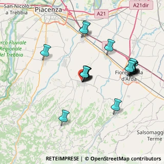 Mappa Piazza Oliveti, 29013 Carpaneto Piacentino PC, Italia (7.333)