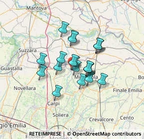Mappa Via Allegri, 41033 Concordia Sulla Secchia MO, Italia (9.4505)