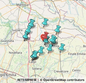 Mappa Via Corriera, 41033 Concordia Sulla Secchia MO, Italia (10.6745)