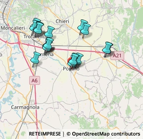 Mappa Via IV Marzo, 10046 Poirino TO, Italia (6.799)