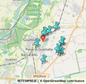 Mappa Via Donatori di Sangue, 42016 Guastalla RE, Italia (1.33364)
