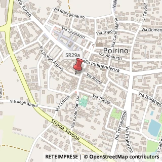 Mappa Via Jacopo Arpino, 29, 10046 Poirino, Torino (Piemonte)