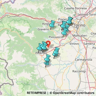 Mappa Stradale Orbassano, 10064 Pinerolo TO, Italia (12.13267)