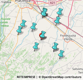 Mappa Via Fratelli Cervi, 29013 Carpaneto Piacentino PC, Italia (6.86467)