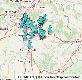 Mappa Via Gen. Giuseppe Thaon di Revel, 10046 Poirino TO, Italia (11.1515)