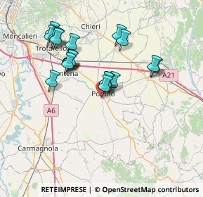 Mappa Via Gen. Giuseppe Thaon di Revel, 10046 Poirino TO, Italia (7.022)