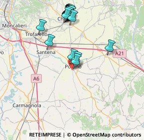 Mappa Via Gen. Giuseppe Thaon di Revel, 10046 Poirino TO, Italia (8.759)