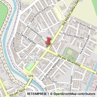 Mappa Via Martiri della Libertà, 1, 41033 Concordia sulla Secchia, Modena (Emilia Romagna)