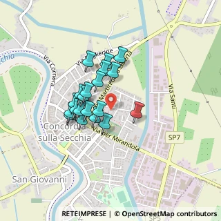 Mappa Via Mascagni, 41033 Concordia Sulla Secchia MO, Italia (0.325)