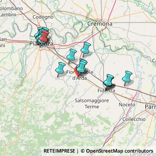 Mappa Via Molinetto, 29017 Fiorenzuola D'arda PC, Italia (15.3835)