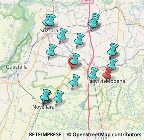 Mappa Via Fratelli Cervi, 42046 Reggiolo RE, Italia (7.68895)