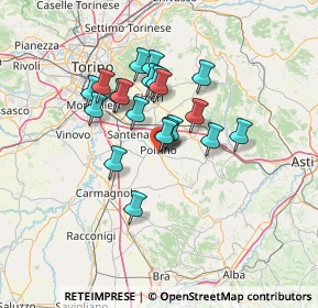 Mappa Via Ternavasso, 10046 Poirino TO, Italia (10.591)