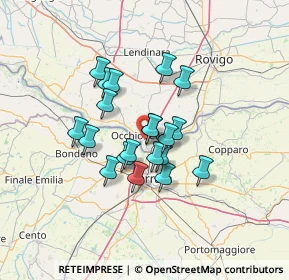 Mappa 45030 Occhiobello RO, Italia (10.0715)