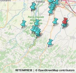 Mappa Via Giosuè Carducci, 29029 Rivergaro PC, Italia (8.7055)