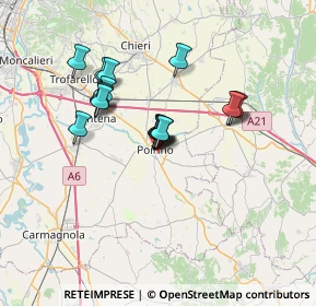 Mappa Via Baldassarre Brossa, 10046 Poirino TO, Italia (5.39667)