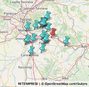 Mappa Via Baldassarre Brossa, 10046 Poirino TO, Italia (9.9255)