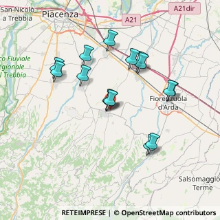 Mappa Via Corradine, 29013 Carpaneto Piacentino PC, Italia (6.83467)