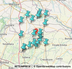 Mappa Via Bosco Monastico, 41033 Concordia sulla Secchia MO, Italia (12.3265)