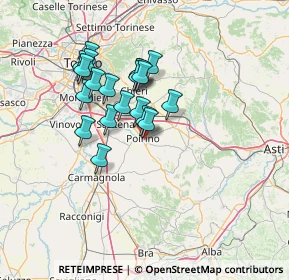 Mappa Via Baldassare Brossa, 10046 Poirino TO, Italia (11.2905)