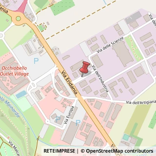 Mappa Via dell' economia 11, 45030 Occhiobello, Rovigo (Veneto)
