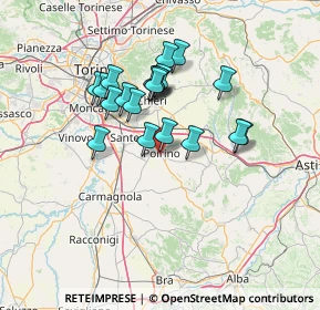 Mappa Via Paolo Panizza, 10046 Poirino TO, Italia (11.4995)