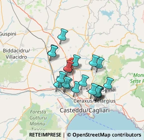 Mappa Via Roma, 09023 Monastir CA, Italia (12.2525)