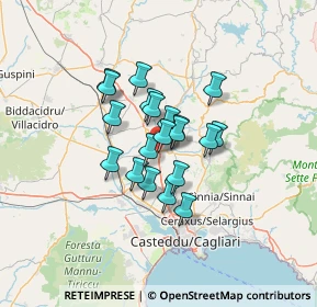 Mappa Via Progresso, 09023 Monastir CA, Italia (9.63)