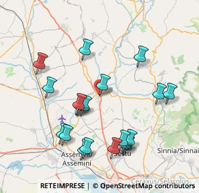 Mappa Via Caprera, 09023 Monastir CA, Italia (8.7125)