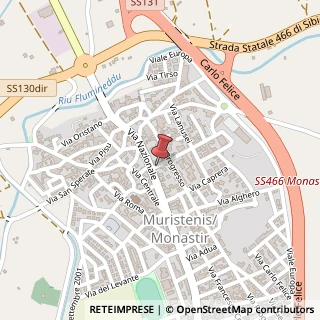 Mappa Via Tempio, 3, 09023 Monastir, Medio Campidano (Sardegna)