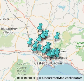 Mappa Via G. Garibaldi, 09023 Monastir CA, Italia (10.118)