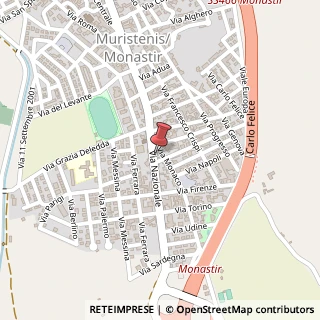 Mappa Via Nazionale, 180, 09023 Monastir, Medio Campidano (Sardegna)
