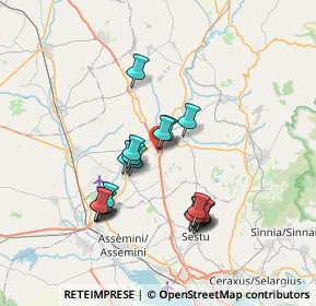Mappa Via Ferrara, 09023 Monastir CA, Italia (7.13)