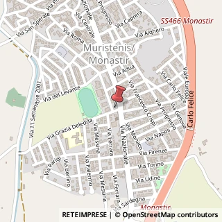 Mappa Via Grazia Deledda, 1, 09023 Monastir, Medio Campidano (Sardegna)