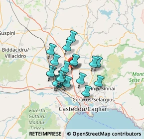 Mappa Via Monte Grappa, 09023 Monastir CA, Italia (10.1085)