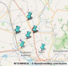 Mappa Via Monte Grappa, 09023 Monastir CA, Italia (6.52583)