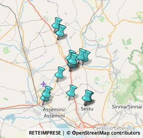 Mappa Via Monte Grappa, 09023 Monastir CA, Italia (5.57235)